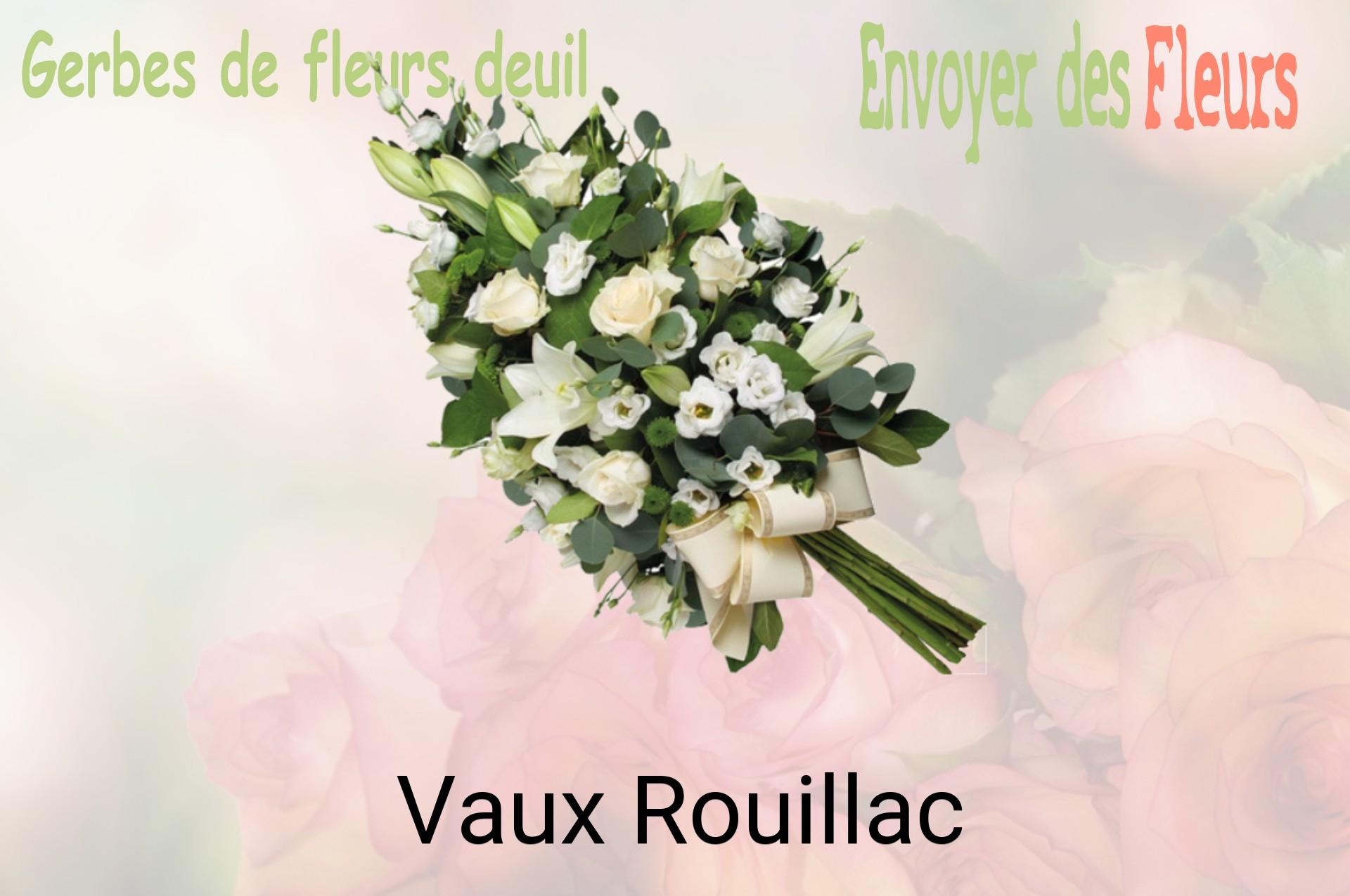 Gerbe de fleurs de deuil livrée à Vaux-Rouillac